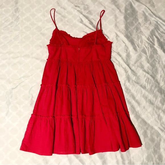 B.Smart Red Flowy Mini Babydoll Dress - Picture 2 of 5